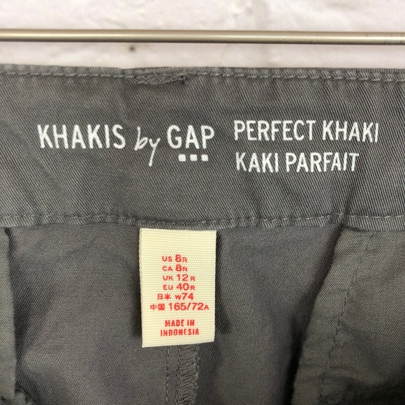 Perfect Khaki by GAP Grey Pants Size 8R - Picture 1 of 5